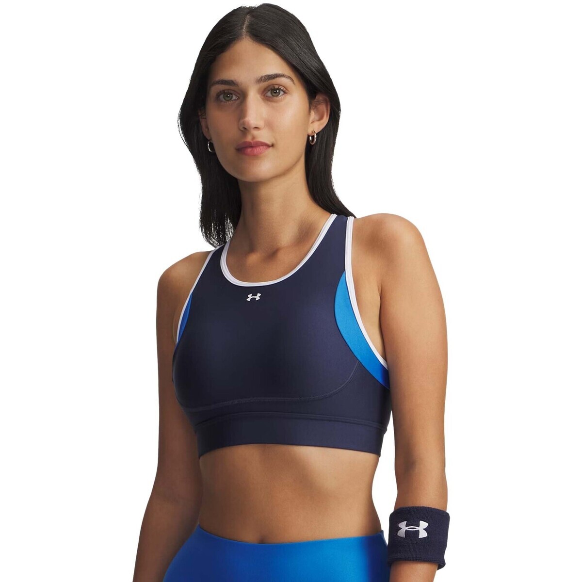 Under Armour  Ua Crossback Mid Open Back  Modrá