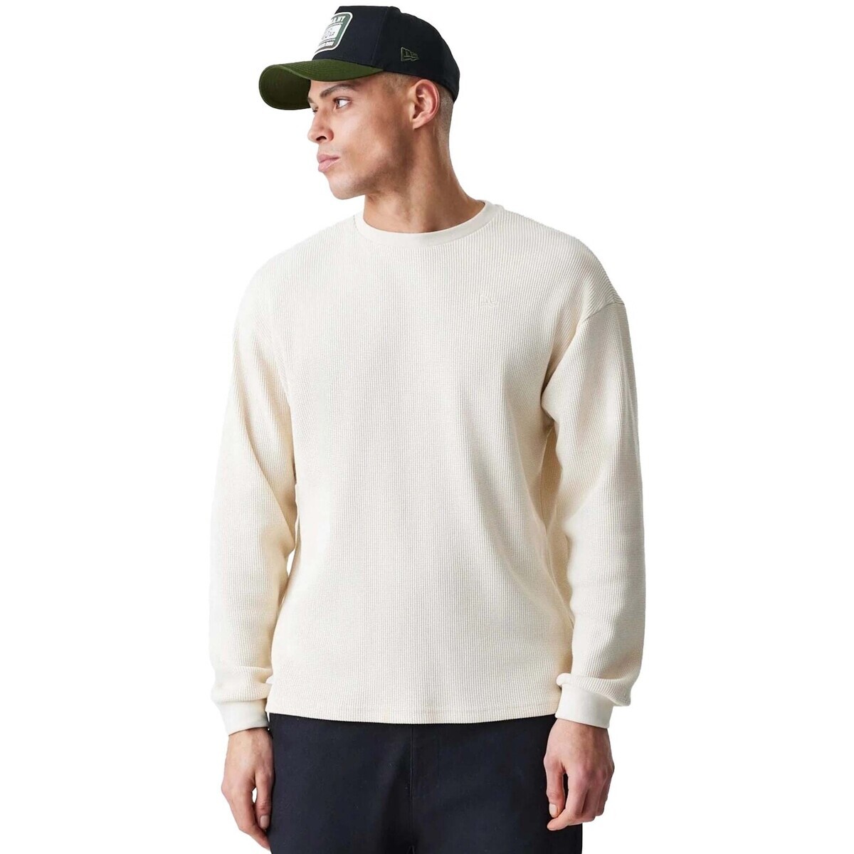 New-Era  Ne Ls Waffle Tee Newera Ltc  Béžová