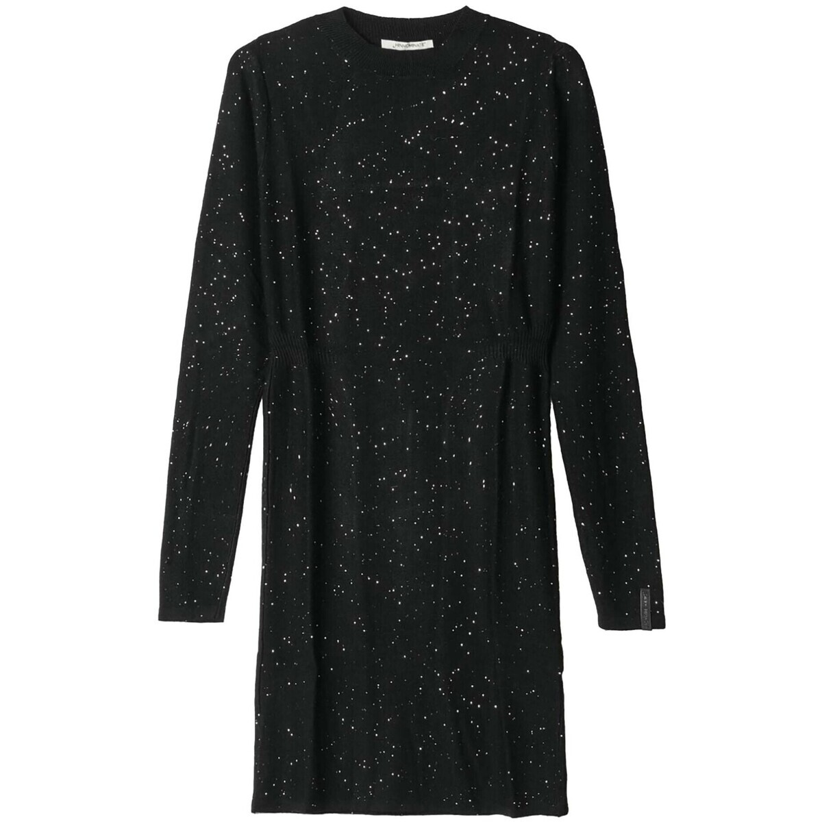 Hinnominate  Abito Paricollo In Maglia Con Paillettes  Černá