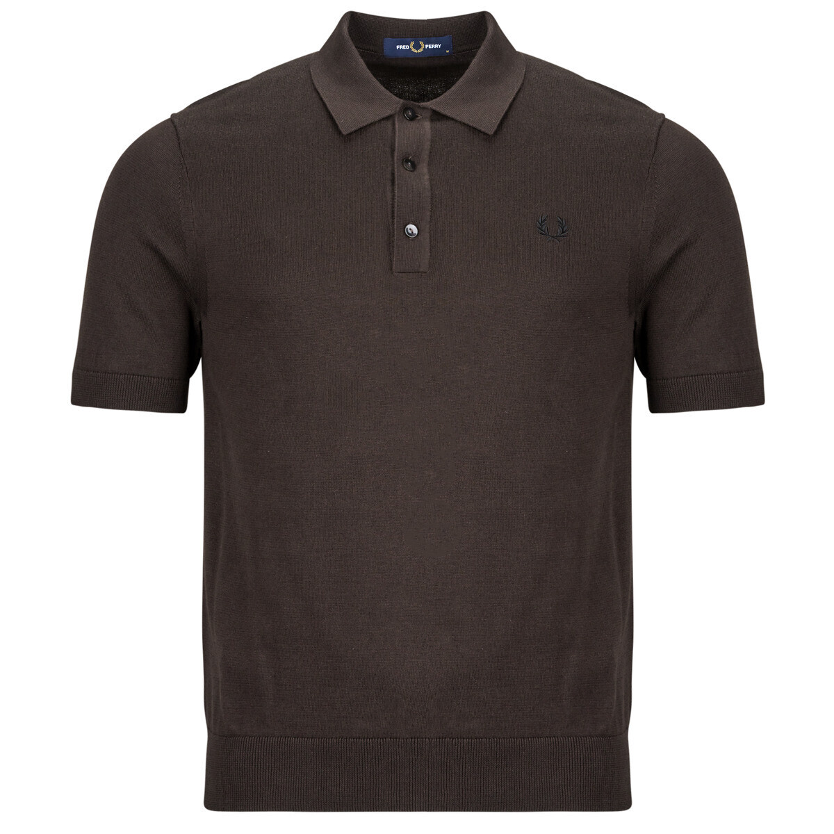Fred Perry  COTTON KNITTED SHIRT  Hnědá