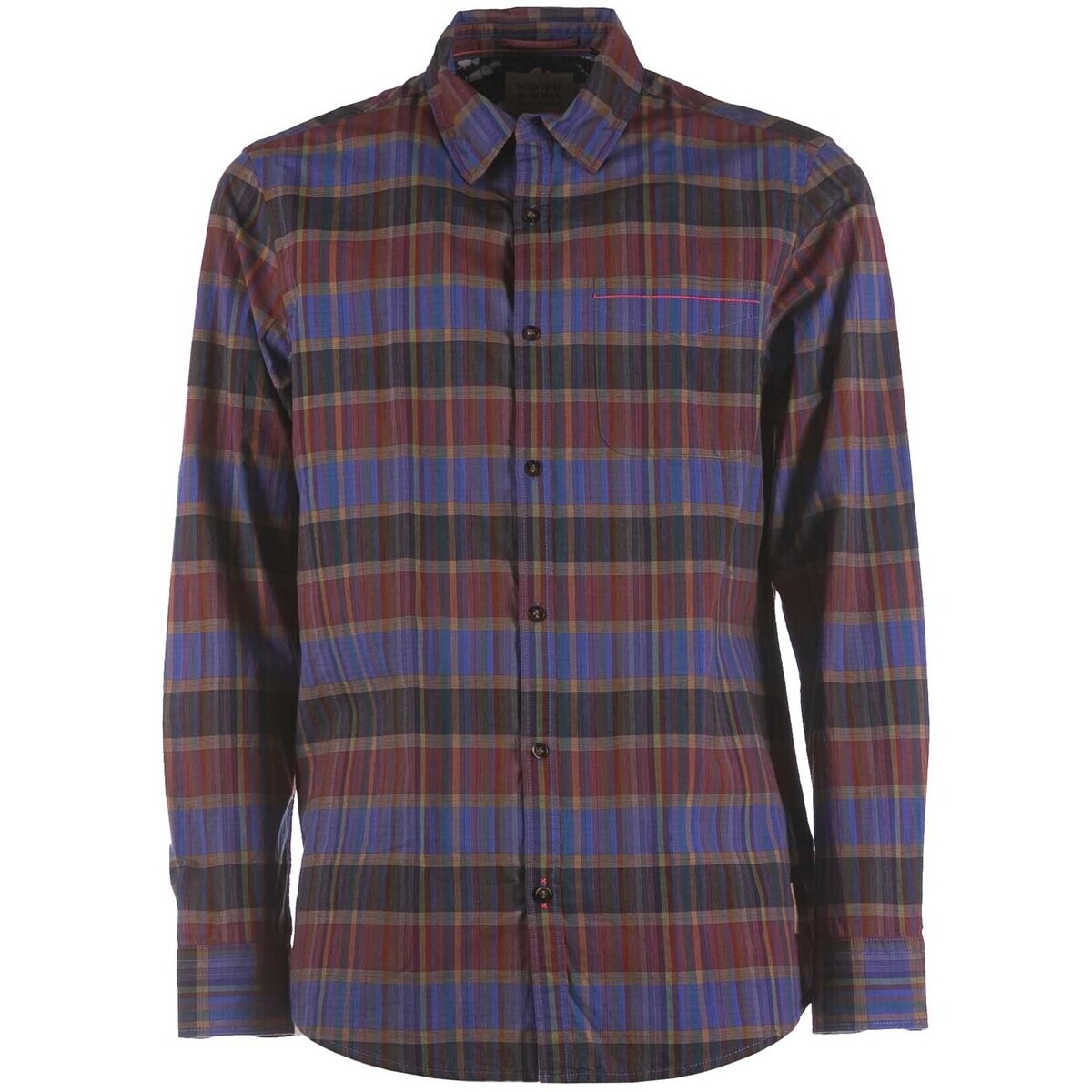 Scotch & Soda  Regular-Fit Checked Lightweight Voile Shirt  ruznobarevne