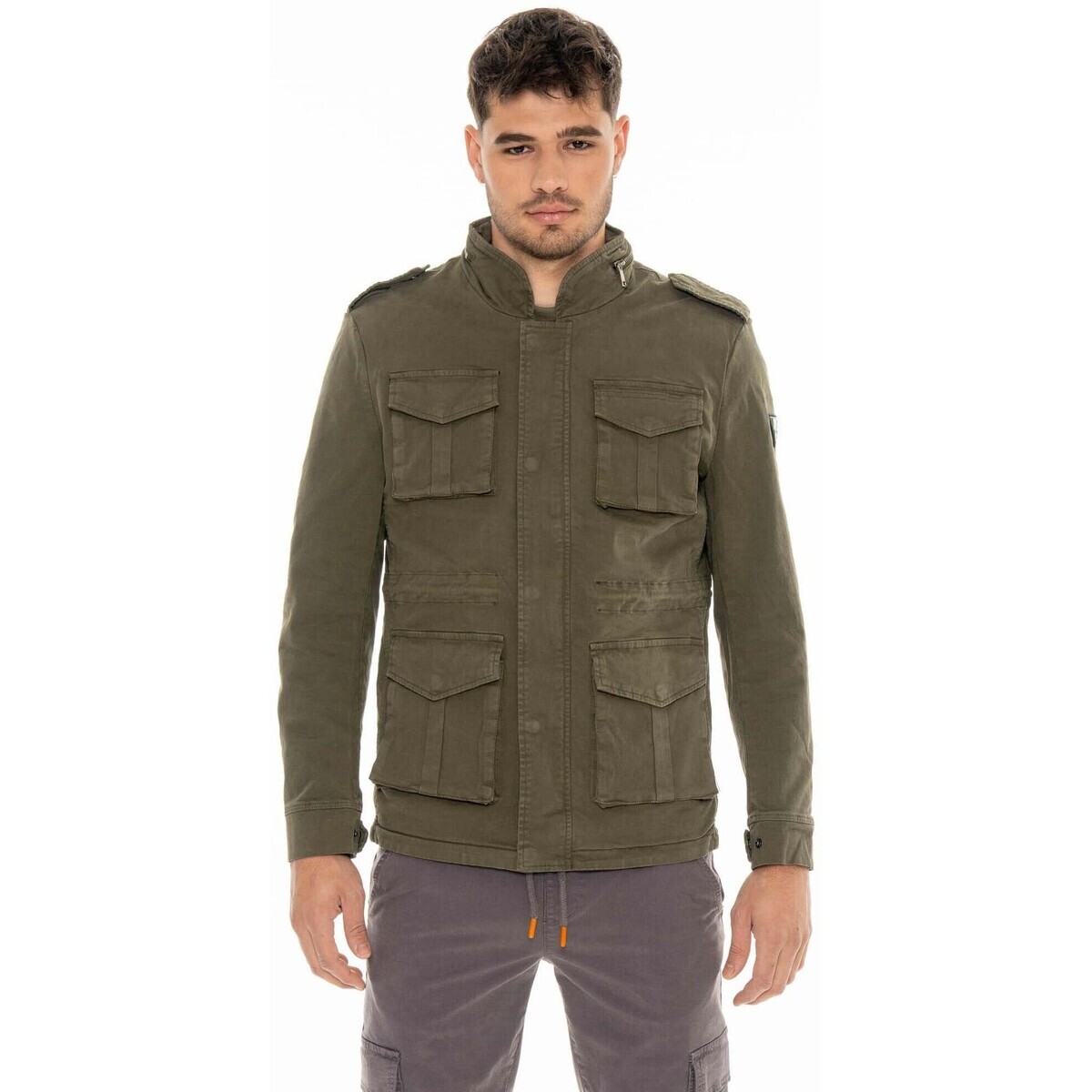 Leone 1947 Man Jackets Old Wash Zelená