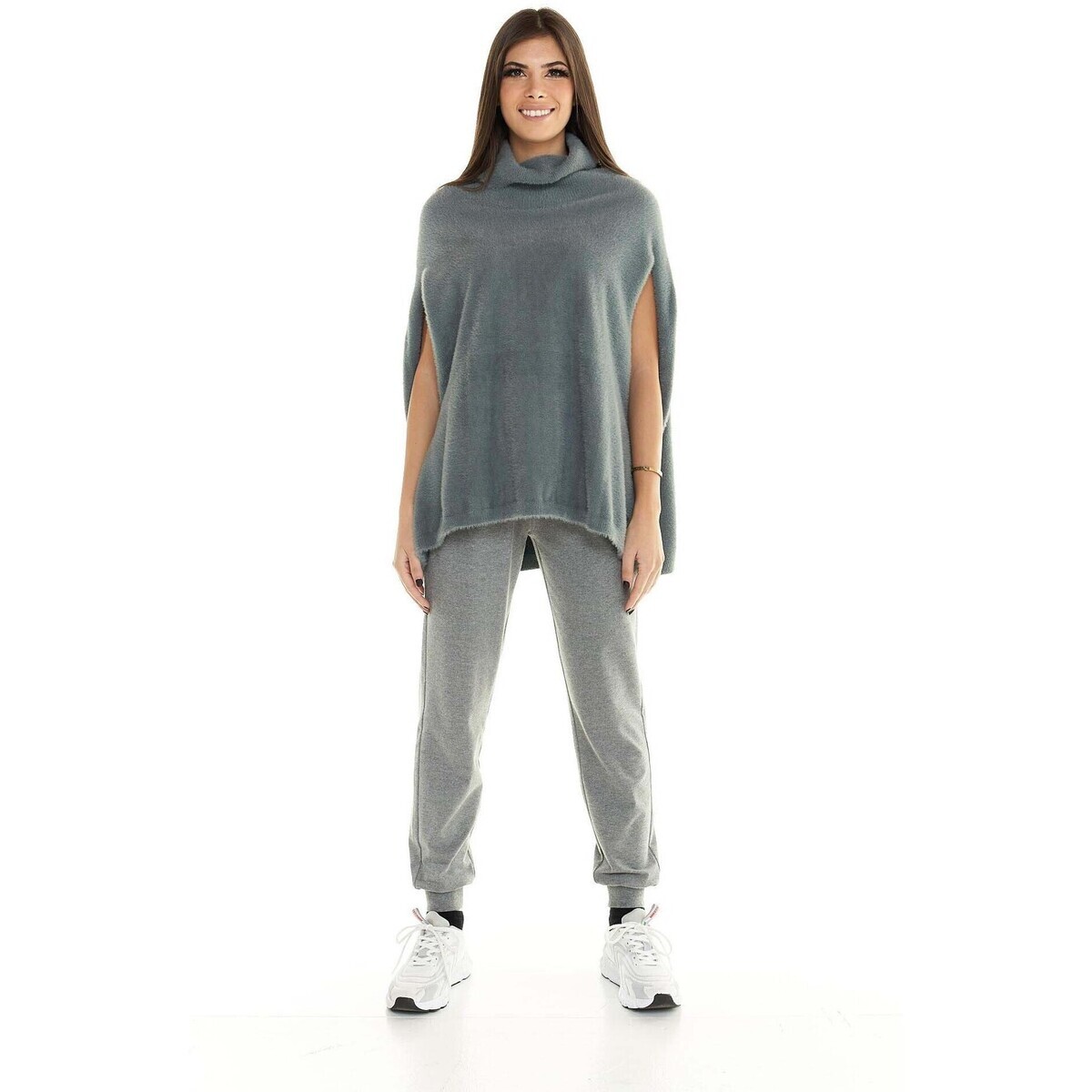 Leone 1947 Woman Sleeveless Sweater Leisure Šedá