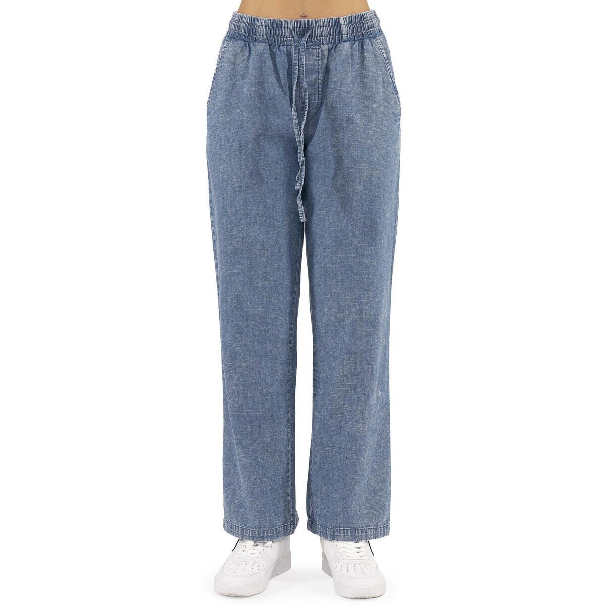 Leone 1947  Woman Chambray Fancy Stripes  Modrá