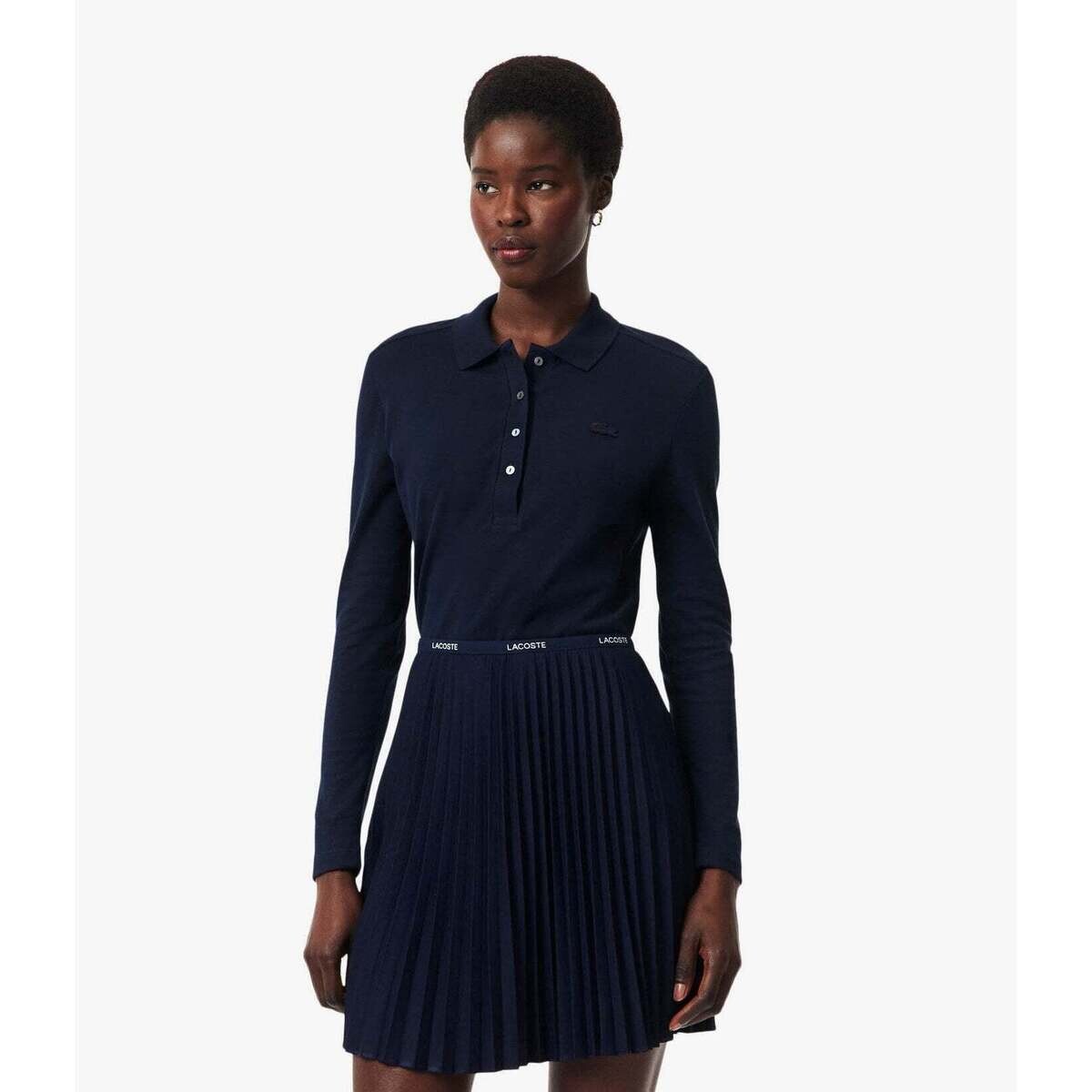 Lacoste  Vestido Polo Plisado Marine  ruznobarevne