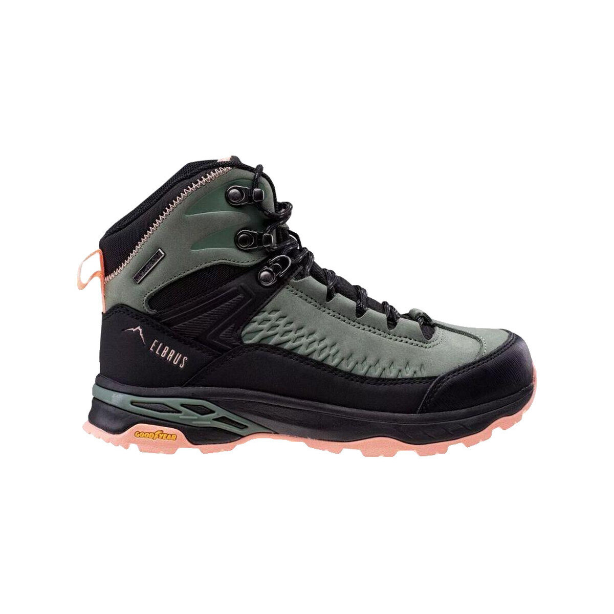 Elbrus  Bottines  Engen Mid WP cuir pleine fleur  Zelená