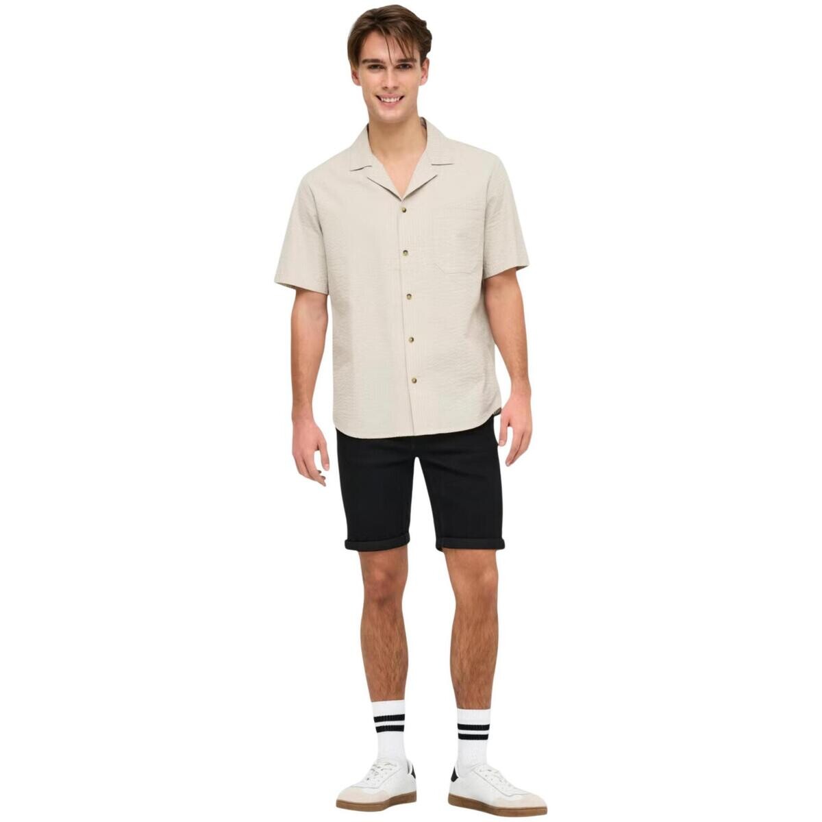 Only & Sons   ONSEYE RESORT SEERS 0009 SHIRT NOOS 22030342  Béžová