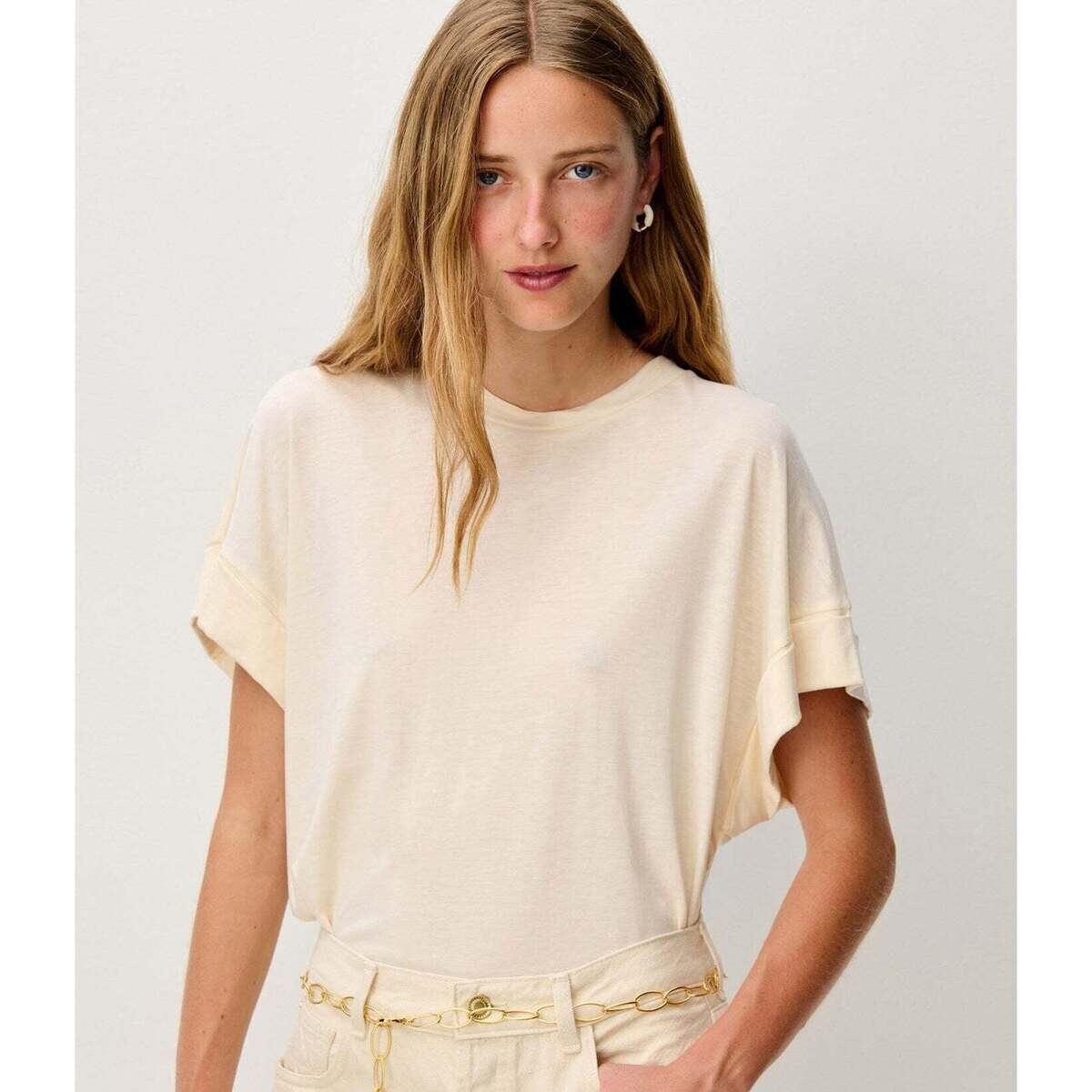 Sessun  Dimentica Camiseta Fleur de Sel  ruznobarevne