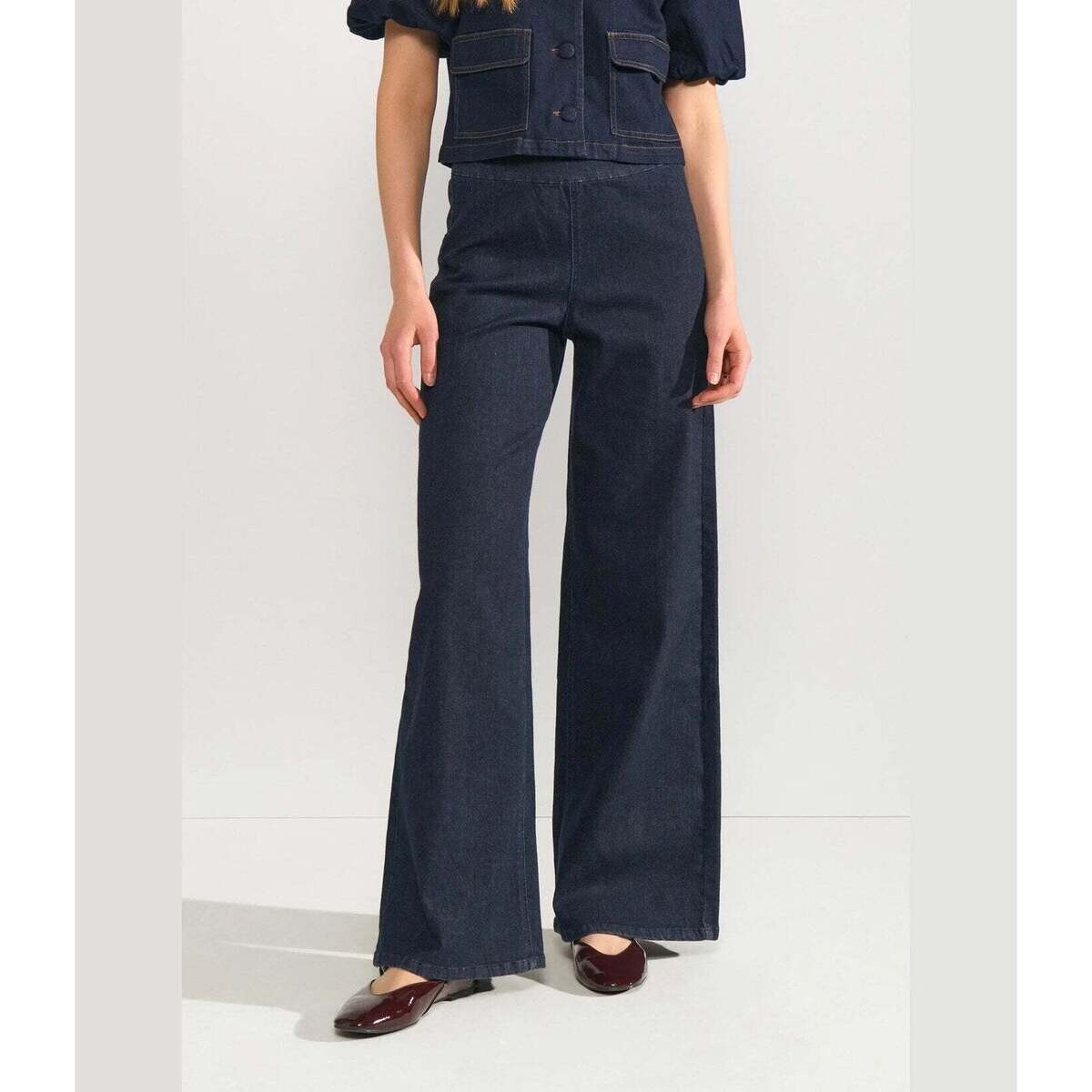 Nümph  NuSeattle HR Wide Jeans Dark Blue Denim  ruznobarevne