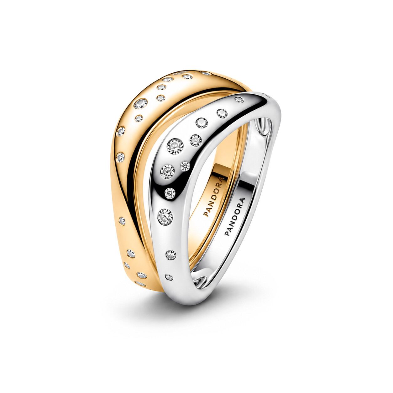 Pandora Rozdělitelný prsten se zirkony Essence Shine 164674C01 60 mm