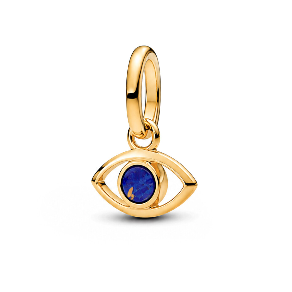Pandora Pozlacený přívěsek Oko proti uhranutí Mini Shine 764609C01