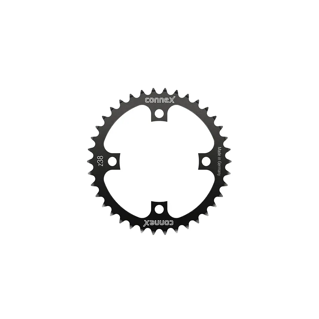 Connex Převodník 38z Wippermann černý, síla 2 mm, rozteč 104 mm, pro E-biky