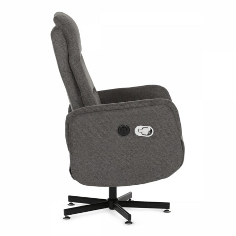 Polohovací křeslo, elektrické zabudované ovládání, šedá, látka, TV-C5479 GREY2 TV-C5479 GREY2 Autronic