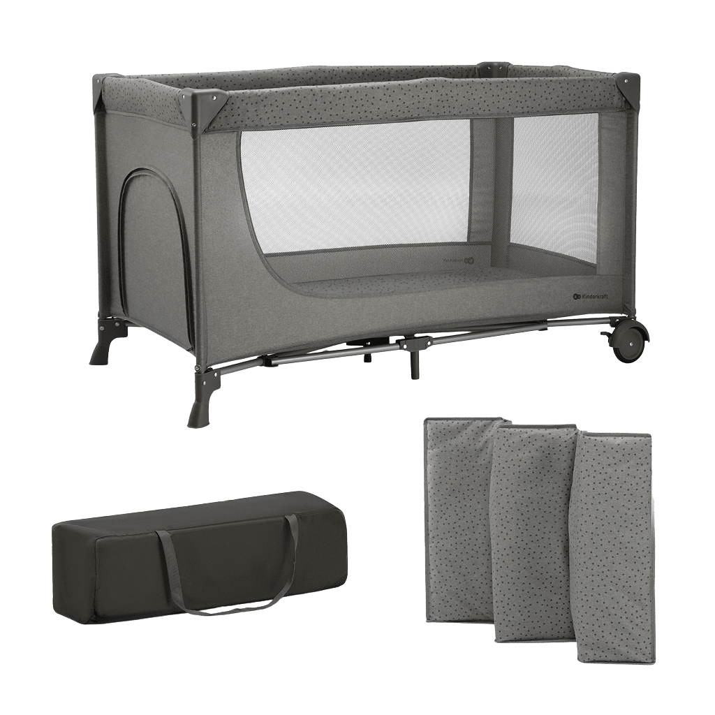 KINDERKRAFT Postýlka cestovní Joy 2 Dark grey
