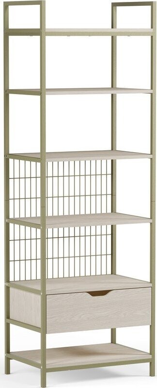 Zelená ocelová knihovna 60x179,5x40 cm Amara – Marckeric