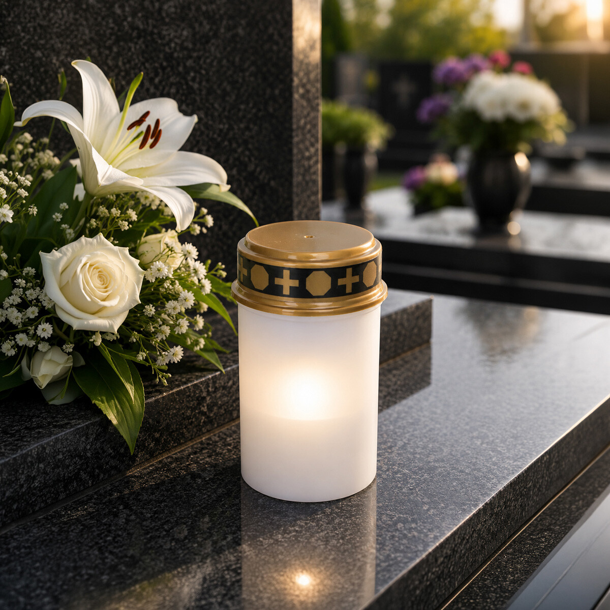 EDCO LED Hřbitovní svíčka, bílá