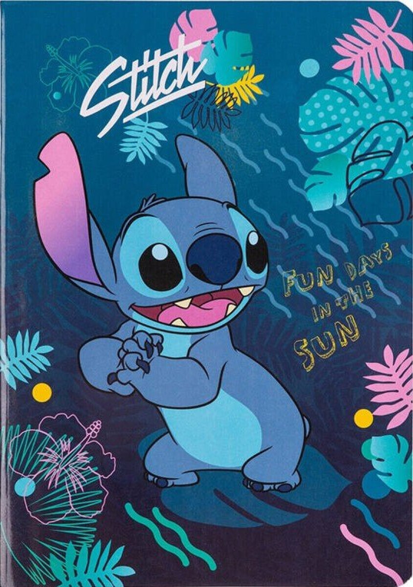 Sešit A5 32 l. čtverečkovaný Disney modrý Stitch vzor 1