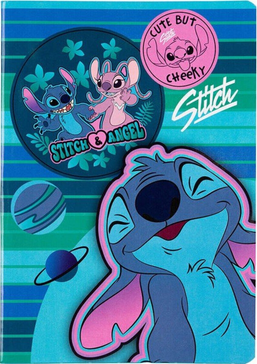 Sešit A5 32 l. čtverečkovaný Disney modrý Stitch vzor 2
