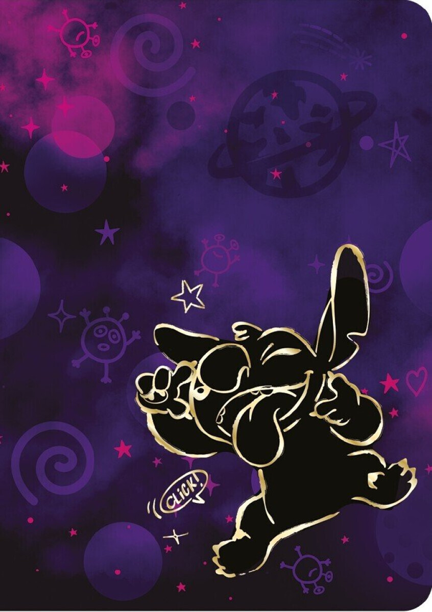 Sešit A5 60 l. čtverečkovaný Disney Gold Stitch vzor 1