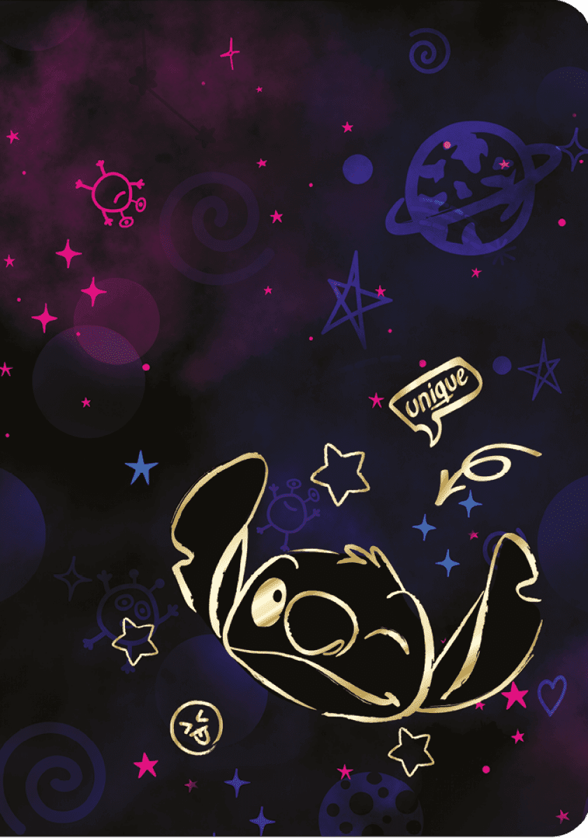 Sešit A5 60l linkovaný Disney Gold Stitch vzor 2
