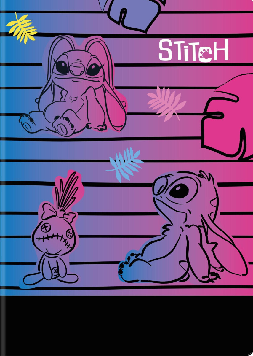 Sešit A4 60 l. čtverečkovaný Disney černý Stitch vzor 3