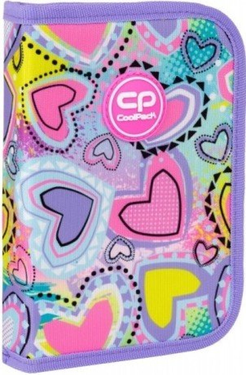 Penál 1-komorový bez vybavení Coolpack Clipper Sew Pastel Heart