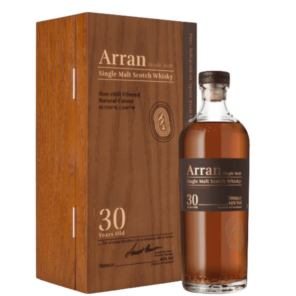 Arran 30y 0,7l 46% Dřevěný box / Rok lahvování 2026