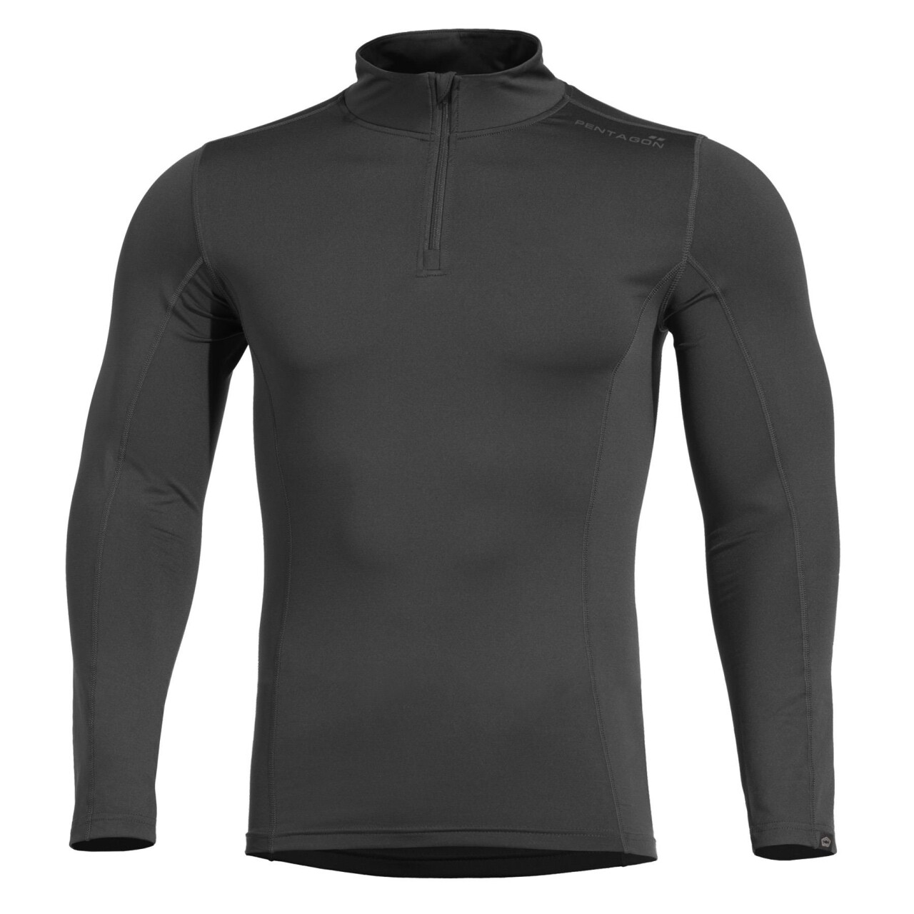 Tričko s dlouhým rukávem Pentagon Pindos 1/2 Zip - černé, L