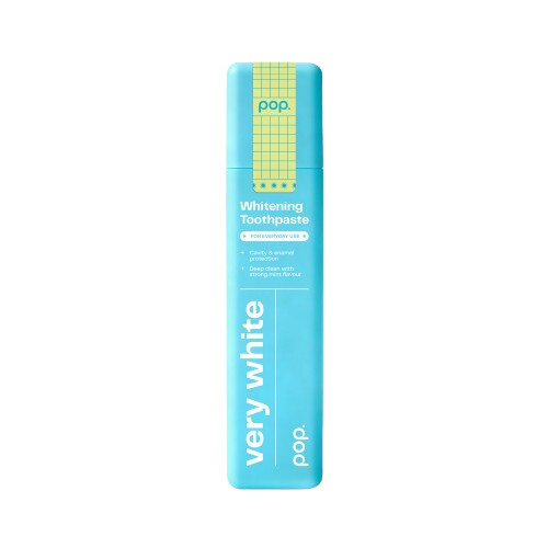 Pop Very White, bělicí zubní pasta pro každodenní použití s mátovou příchutí, 75 ml