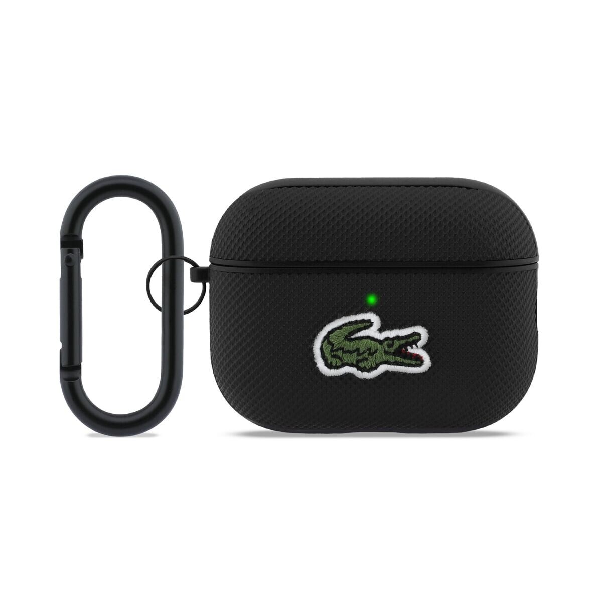 Lacoste Petit Pique Croc Logo Patch Pouzdro pro AirPods Pro 3 Black LCAP3PVCK