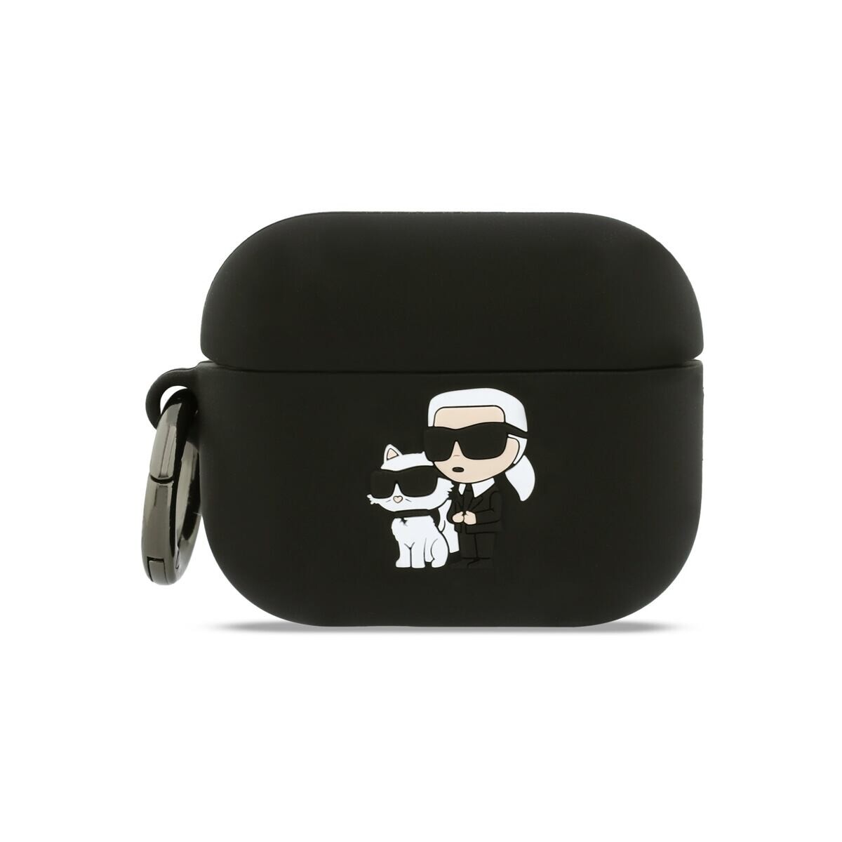 Karl Lagerfeld 3D Logo NFT Karl and Choupette Silikonové Pouzdro pro AirPods Pro 3 Black KLAP3RUNKC