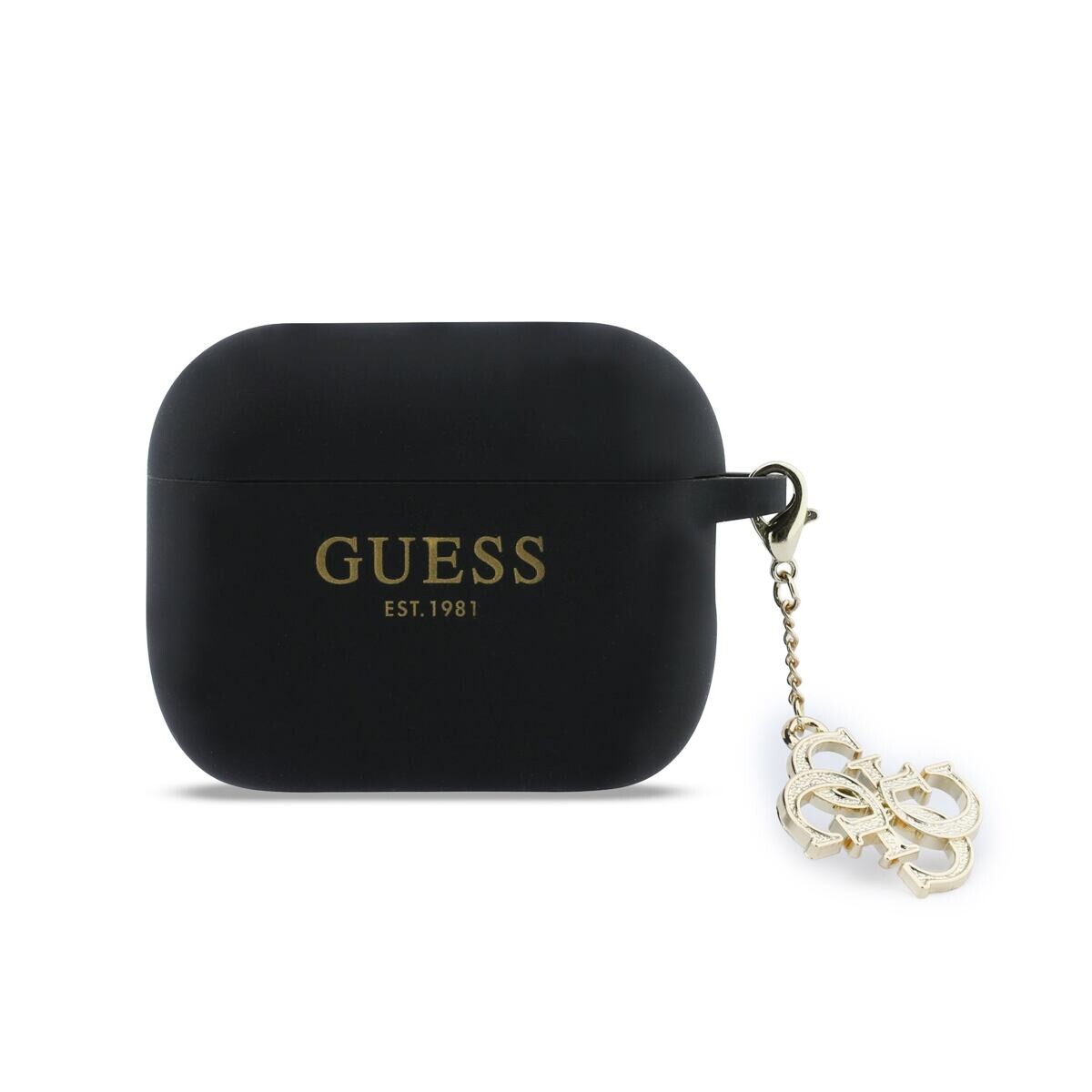 Guess 4G Charm Silikonové Pouzdro pro AirPods Pro 3 Black GUAP3LECG4K