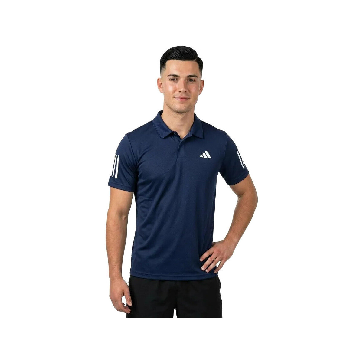 adidas  Polo  Club 3 Stripes bleu  Modrá