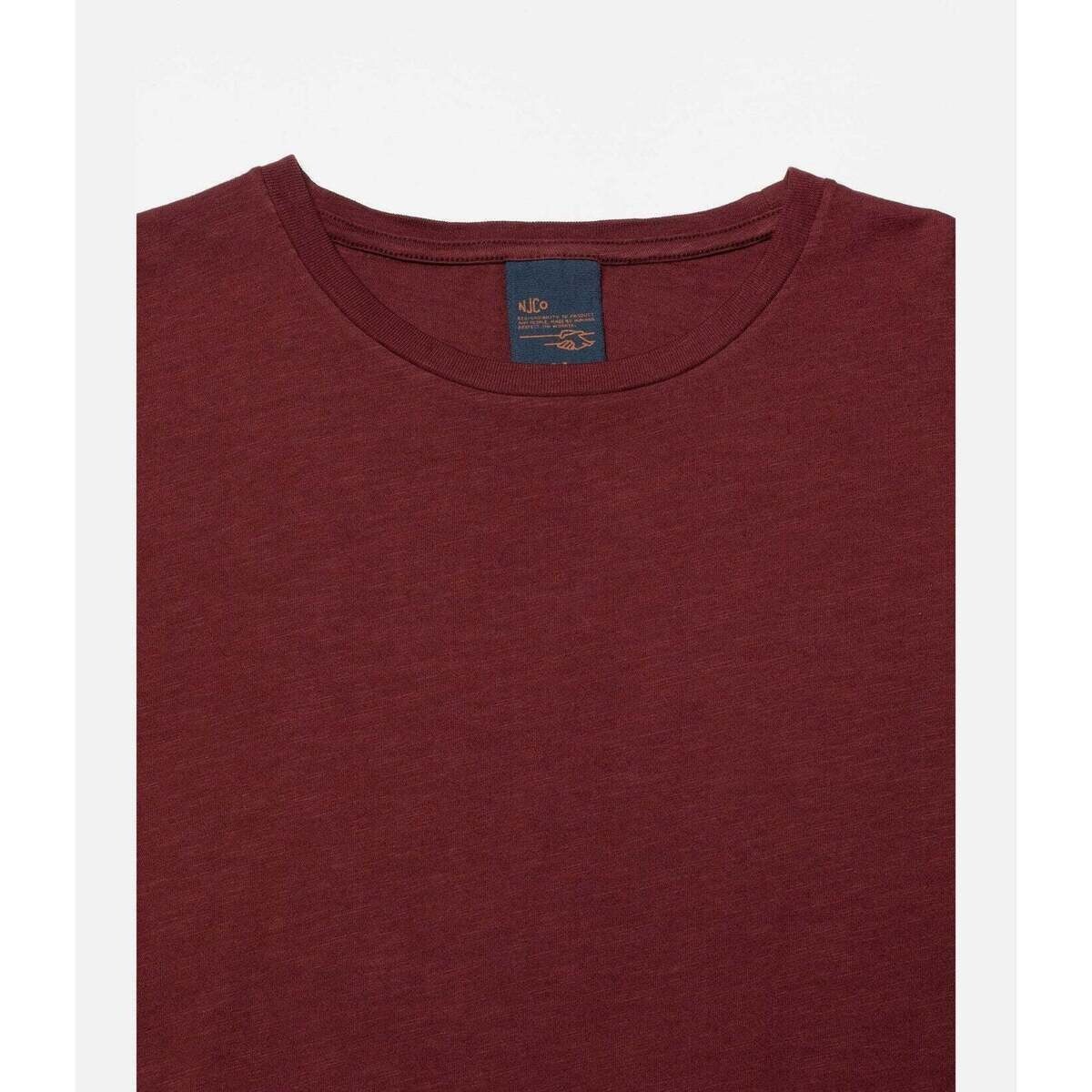 Nudie  Roffe Tee Burgundy  ruznobarevne