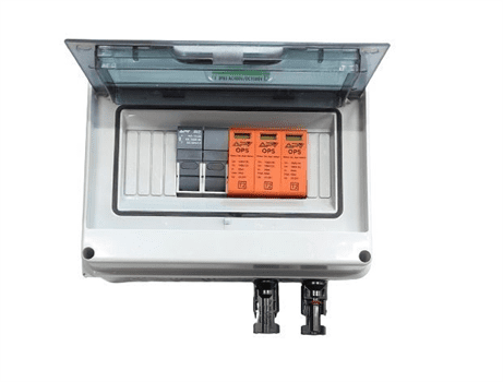 FVE rozvaděč Adelid APV DC 1000V, 15A, 8M, T1+T2, Pojiskový odpojovač, MC4