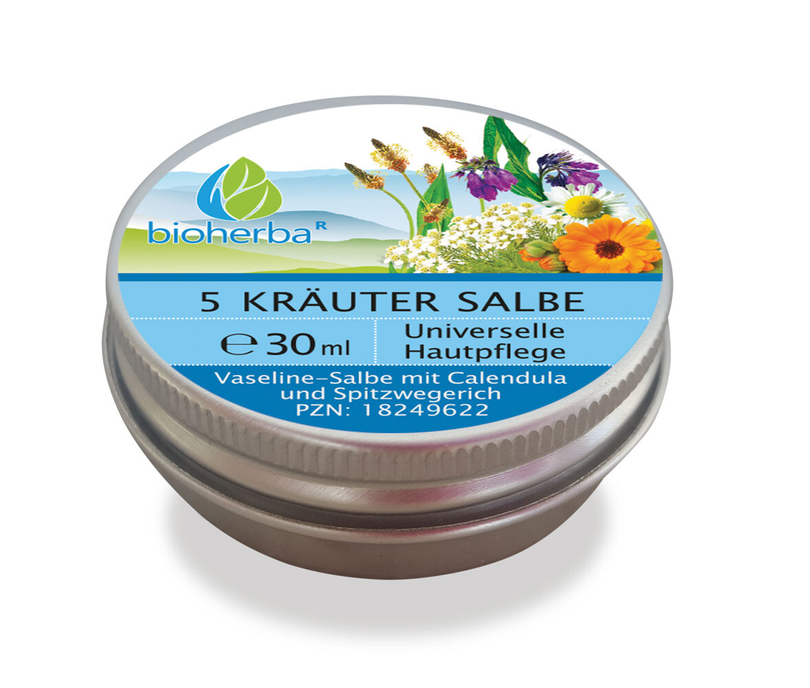 5bylinná univerzální mast na pokožku - 30 ml - Bioherba