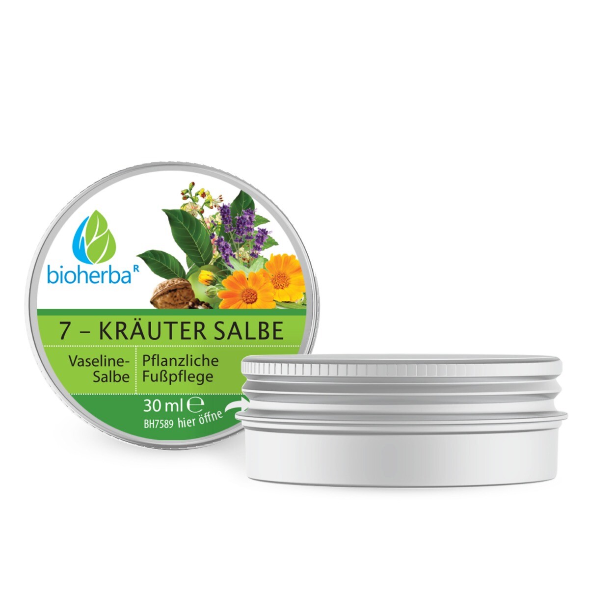 7bylinná mast na nohy s kaštanem koňským a ořechem – 30 ml – Bioherba