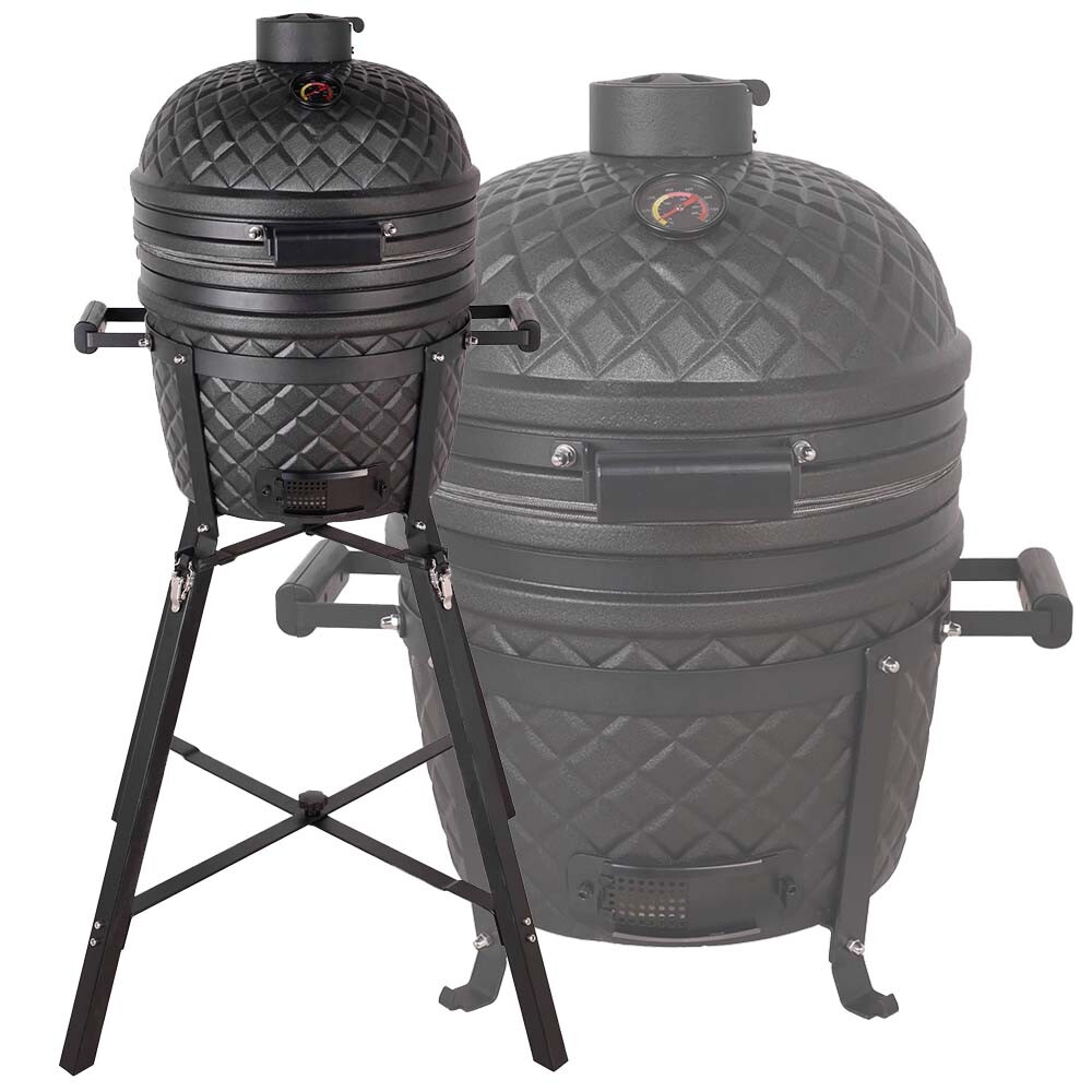 Keramický gril kamado Dellinger Smoke&Fire 16 Matte - černý