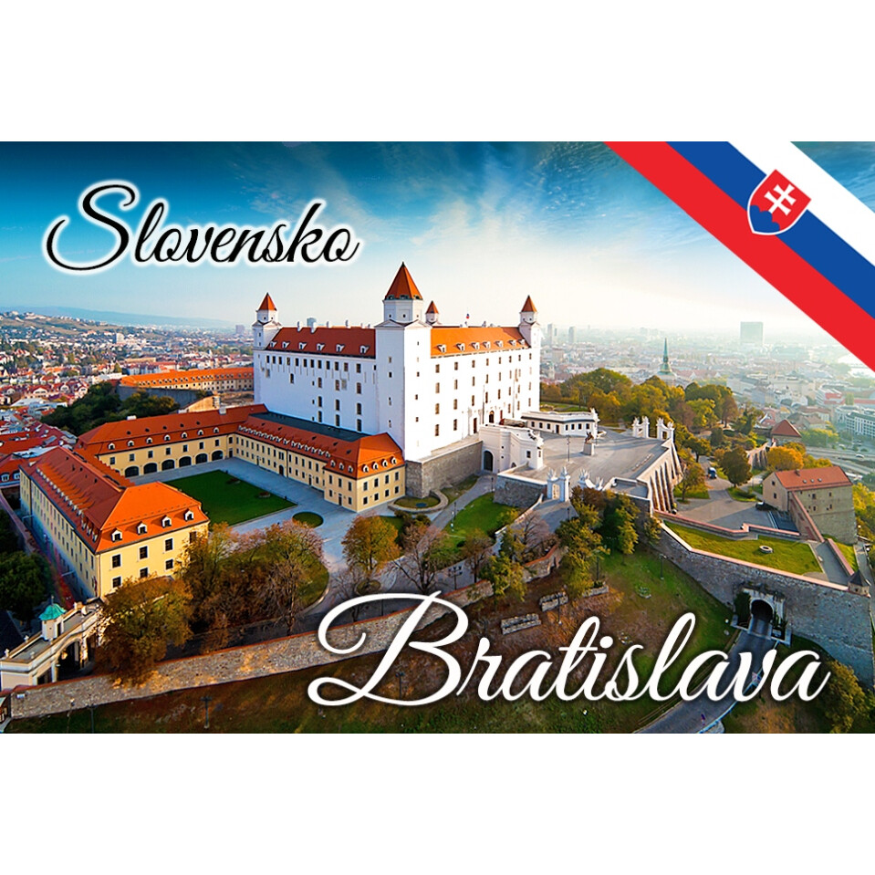 Magnetka Slovakia s Bratislavským hradem - barevná