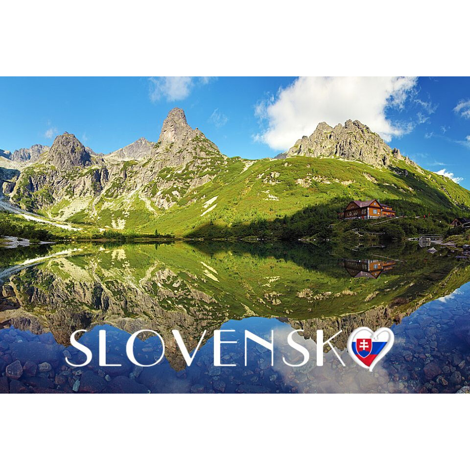 Magnetka Slovensko s horami - barevná