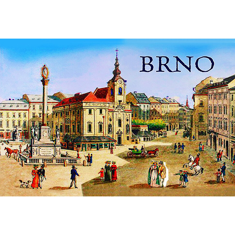Magnetka historické Brno - barevná