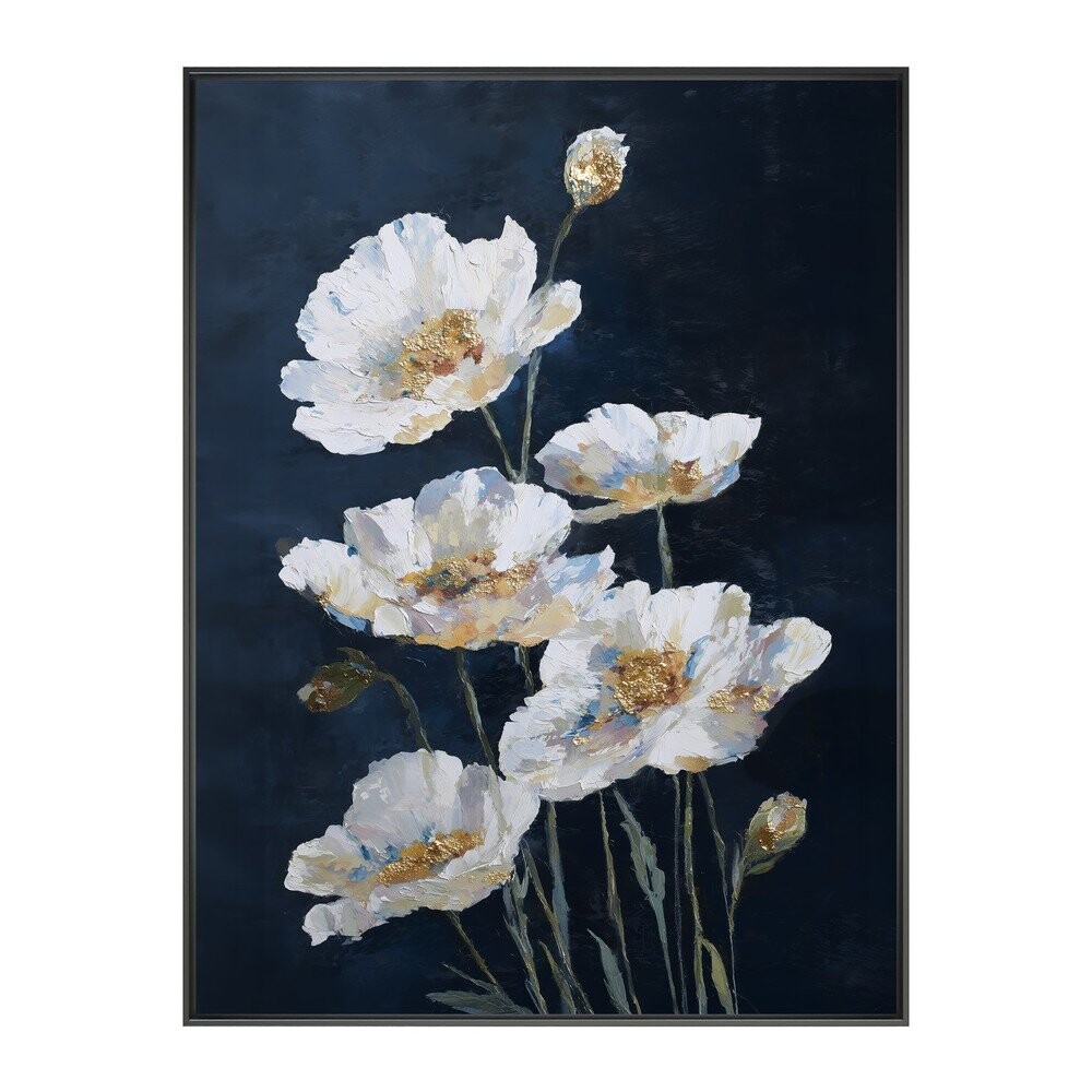 Tištěný obraz s rámem 60x80 cm White Poppies – Styler