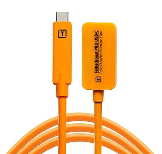 Tether Tools TetherBoost USB-C aktivní produžovací kabel 5 m oranžový - Zánovní!