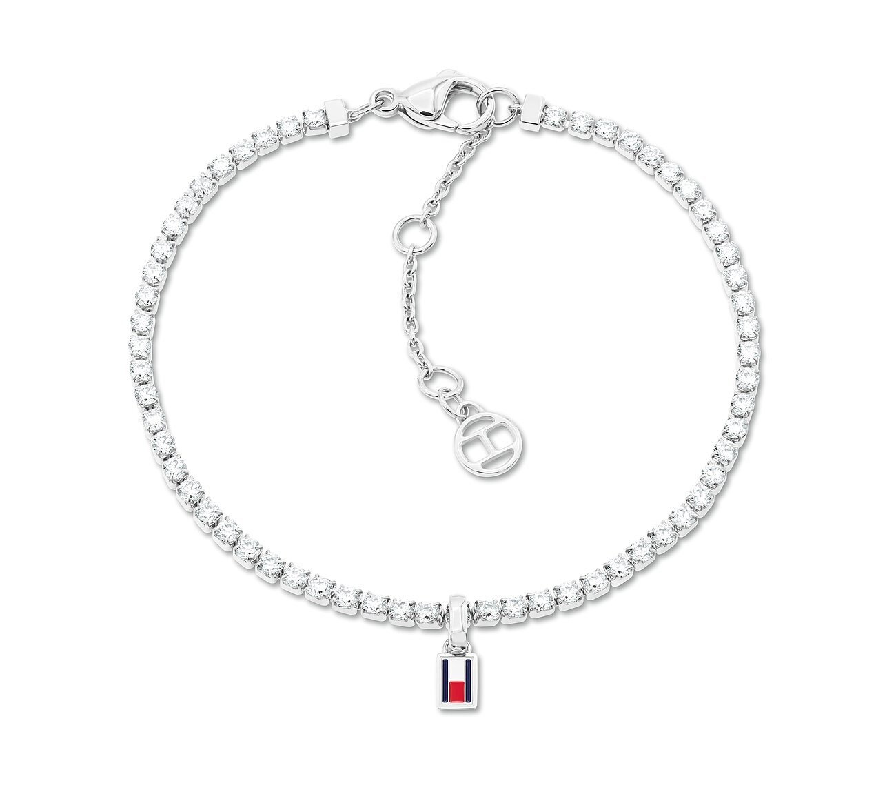 Tommy Hilfiger Ocelový tenisový náramek s krystaly 2781092