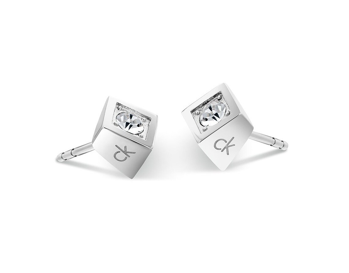 Calvin Klein Moderní ocelové pecky s krystalem 35000980