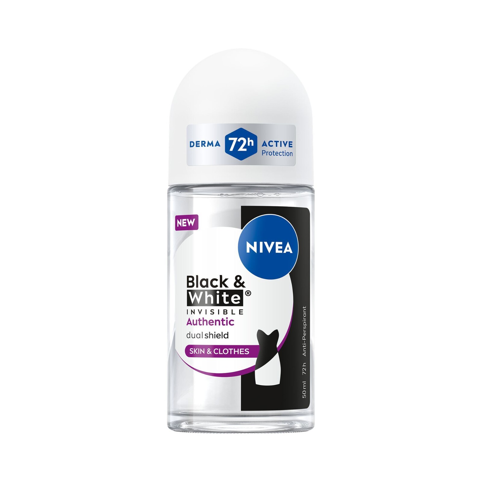 Nivea Kuličkový antiperspirant B&W Authentic Anti-Perspirant 50 ml
