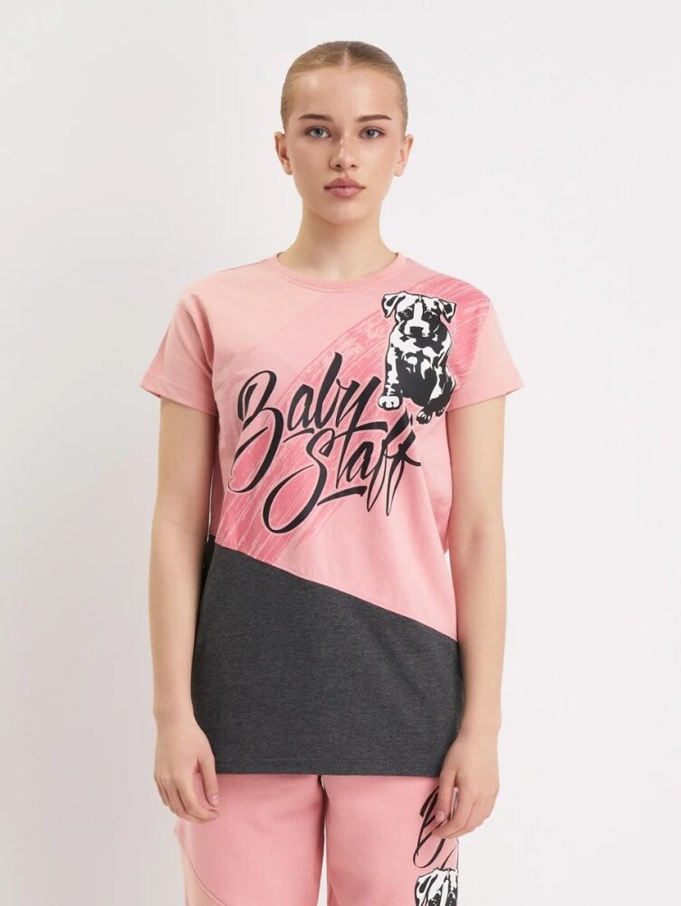 Babystaff Buckes T-Shirt Pink Grey pink XL
