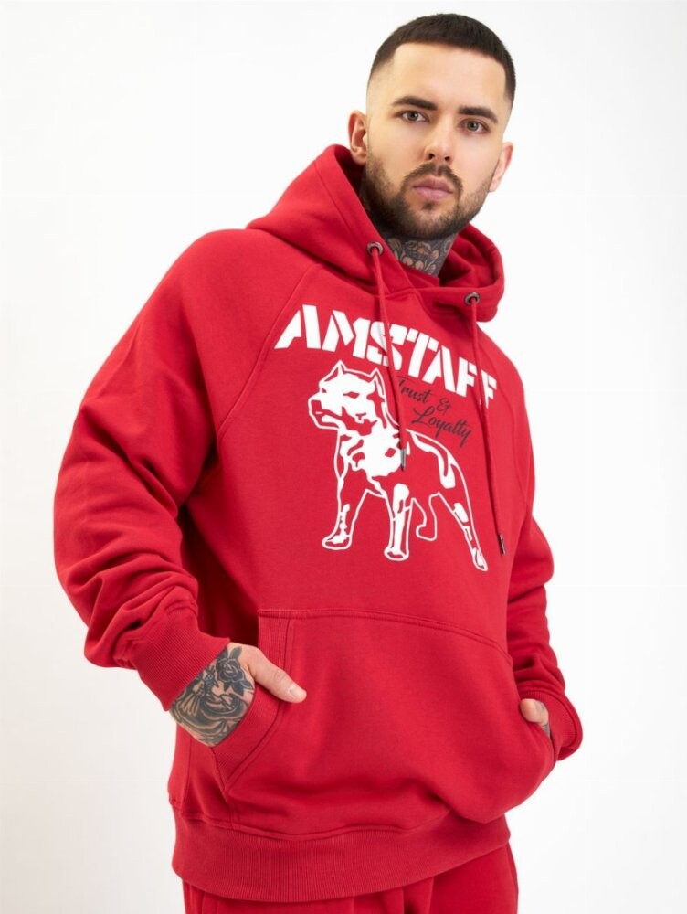 Amstaff Logo 2.0 Hoodie Red white L