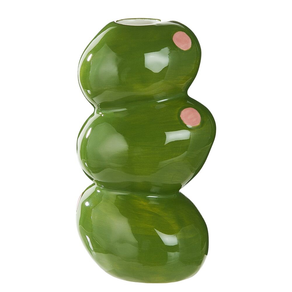 OLIVES Váza 17 cm - zelená