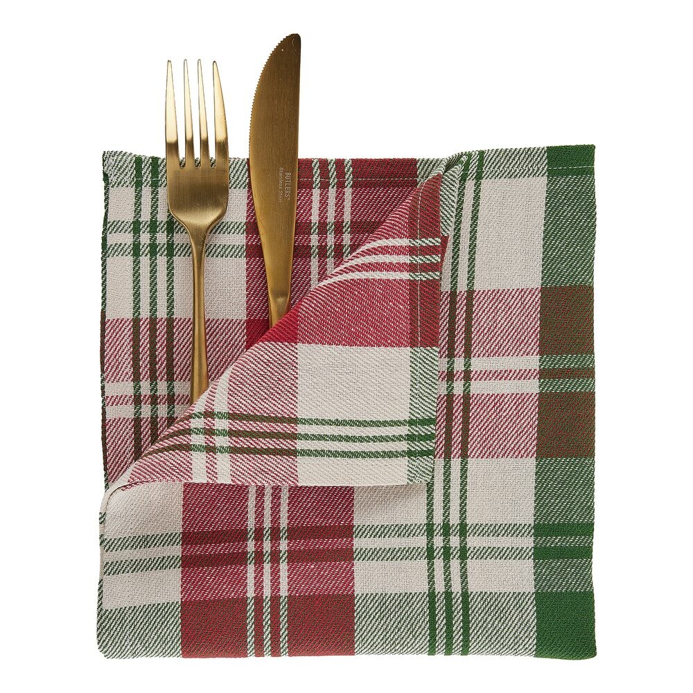 HIGHLANDS Ubrousek 42 x 42 cm - červená/zelená